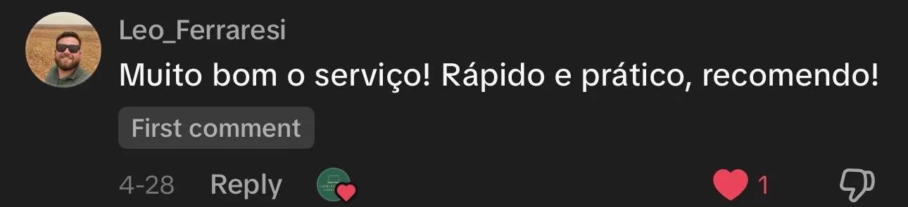 Depoimento cliente